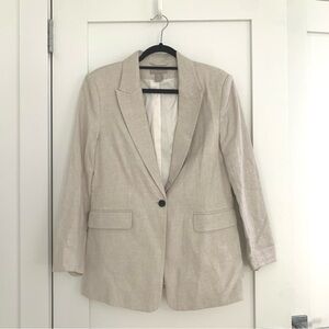 H&M Light Gray Linen Blazer